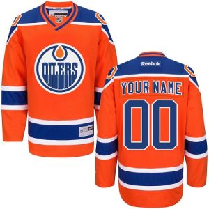 Kinder Edmonton Oilers Eishockey Trikot Benutzerdefinierte Reebok 3rd Orange Authentic